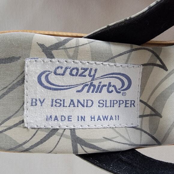 Island Slipper Wedge 3" Heel Sandals Womens Sz 10 Hawaiian Made In Hawaii USA - Picture 11 of 12